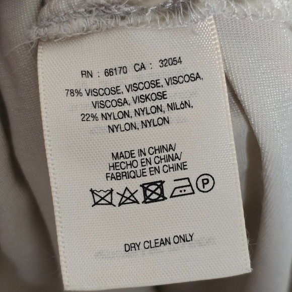 Maeve Womens Crushed Velvet Shirt Size 6 Beige Button Up Long Sleeve V Neck READ - Picture 6 of 14